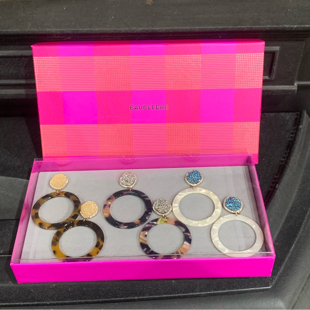Baublebar Pe Tristana Hoop Earrings Set Of 3 Brand New In Box 89$